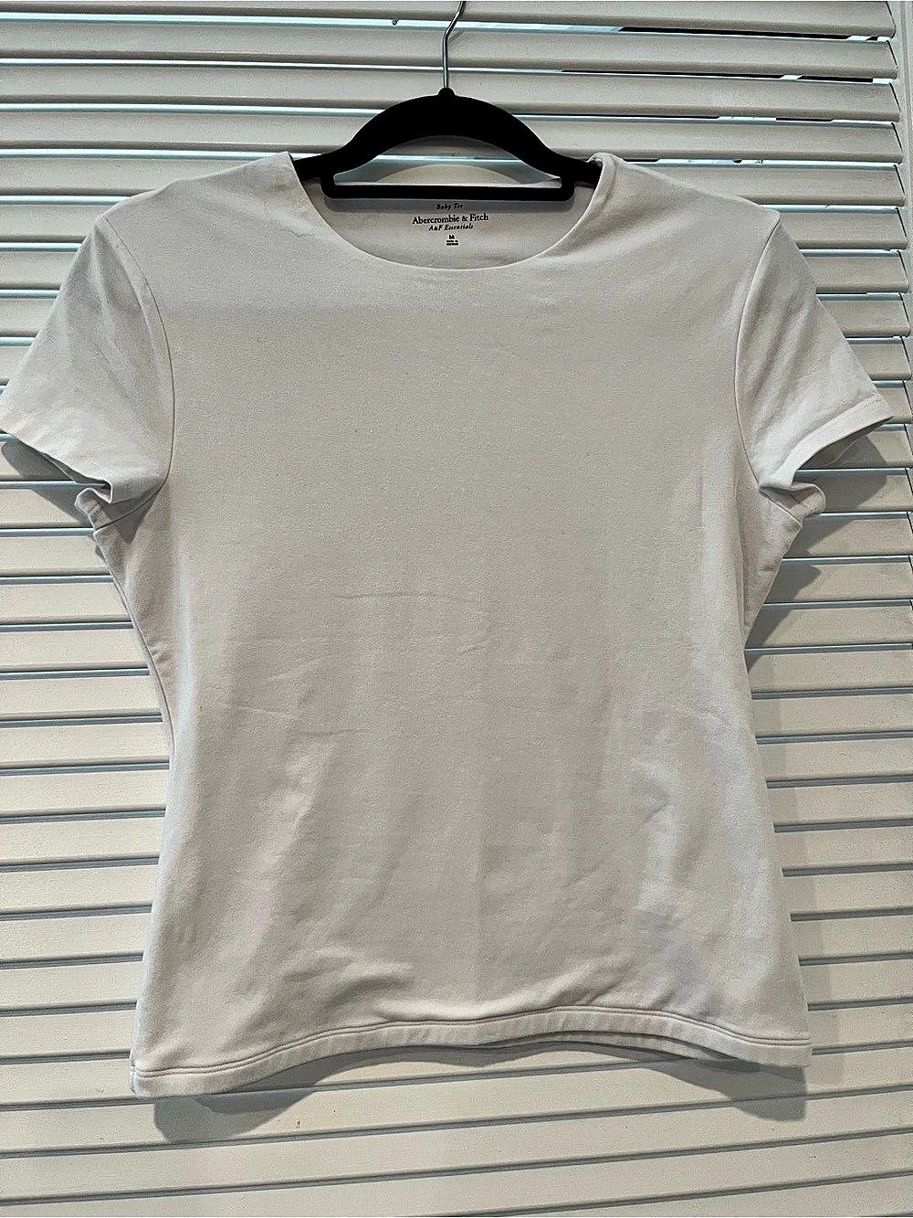 Abercrombie & Fitch Essential Baby Tee Short Sleeve White Medium